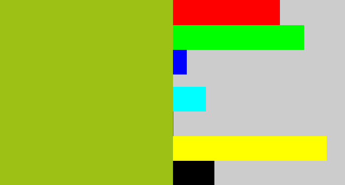 Hex color #9dc215 - gross green