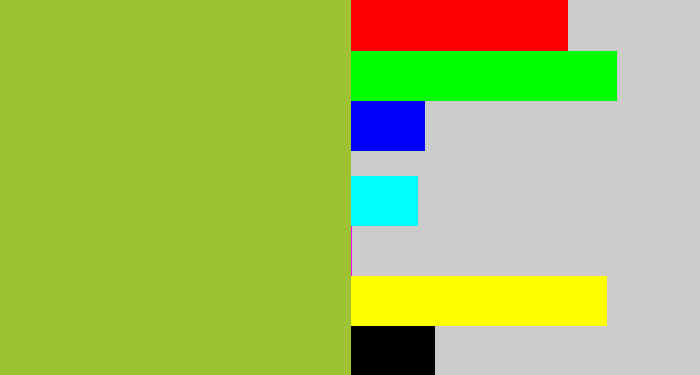 Hex color #9dc335 - sick green