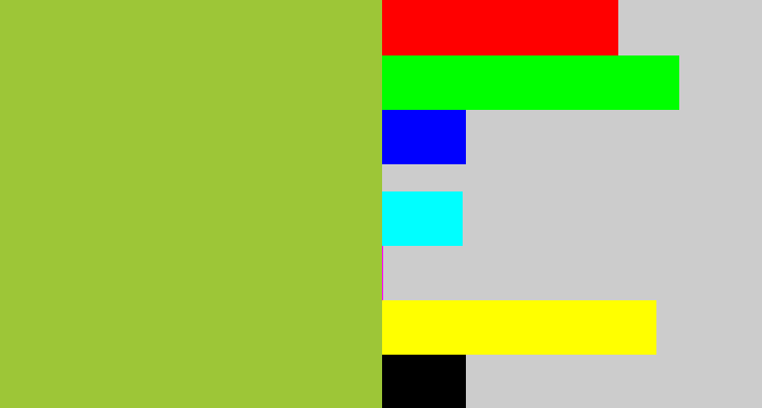 Hex color #9dc637 - sick green
