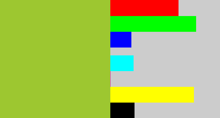 Hex color #9dc730 - sick green