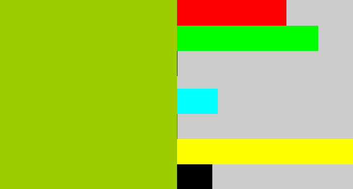Hex color #9dcd01 - slime green