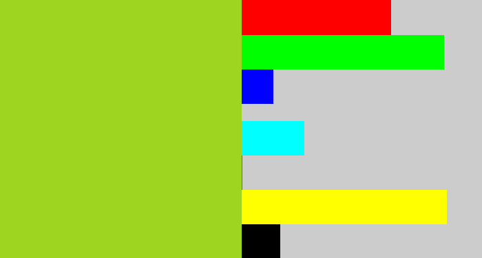 Hex color #9dd520 - yellowish green