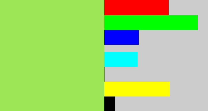 Hex color #9de655 - kiwi