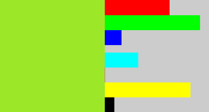 Hex color #9de729 - kiwi green