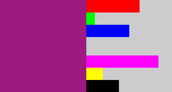 Hex color #9e1a80 - warm purple