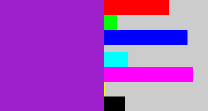 Hex color #9e1fcc - barney