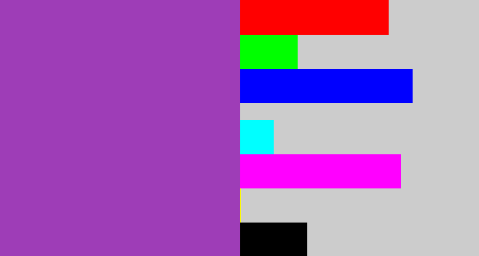 Hex color #9e3db7 - purply