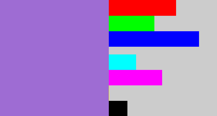 Hex color #9e6cd3 - amethyst