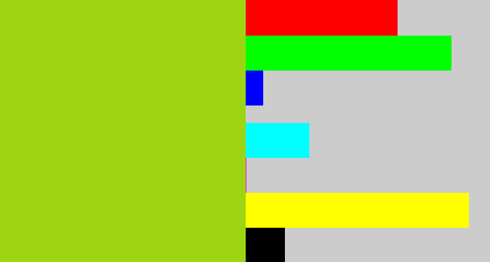 Hex color #9ed513 - slime green