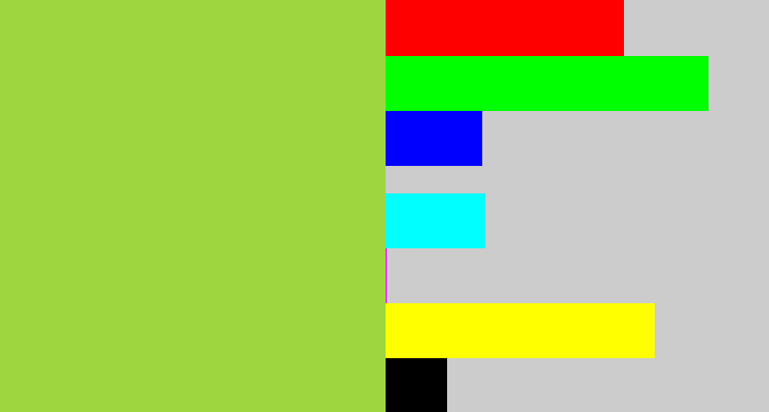 Hex color #9ed640 - kiwi green