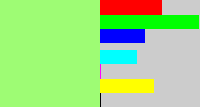Hex color #9efc74 - light green