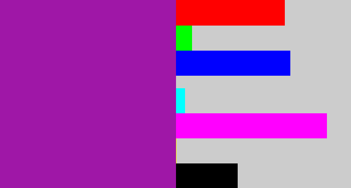 Hex color #9f17a7 - barney