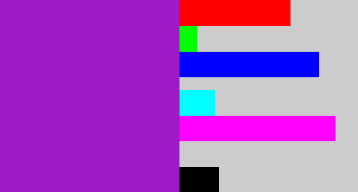 Hex color #9f1ac7 - barney