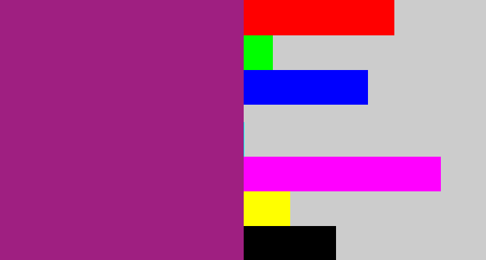 Hex color #9f1f81 - warm purple