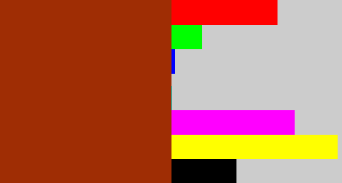 Hex color #9f2d04 - auburn