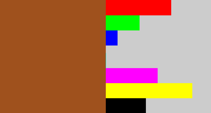 Hex color #9f511d - sienna