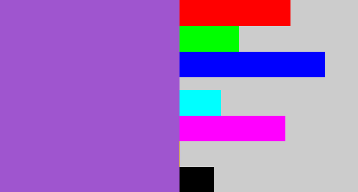 Hex color #9f55cf - amethyst