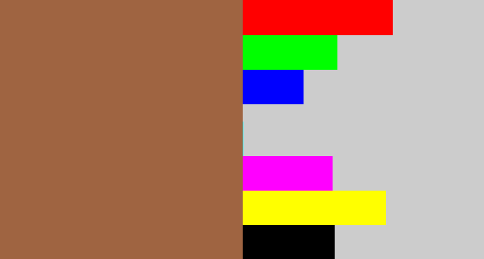 Hex color #9f6441 - earth