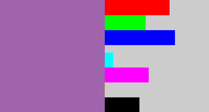 Hex color #9f64ac - dark lilac