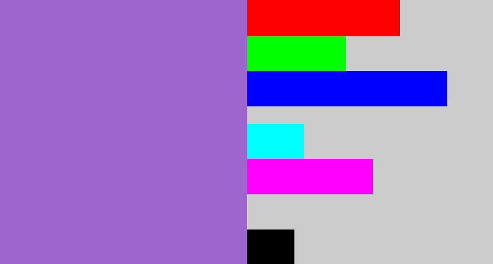 Hex color #9f65ce - amethyst
