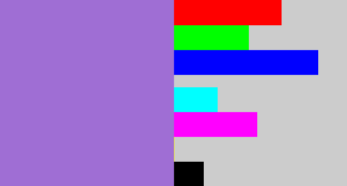Hex color #9f6ed4 - deep lilac