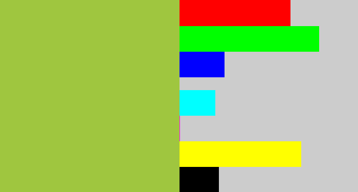 Hex color #9fc63f - booger