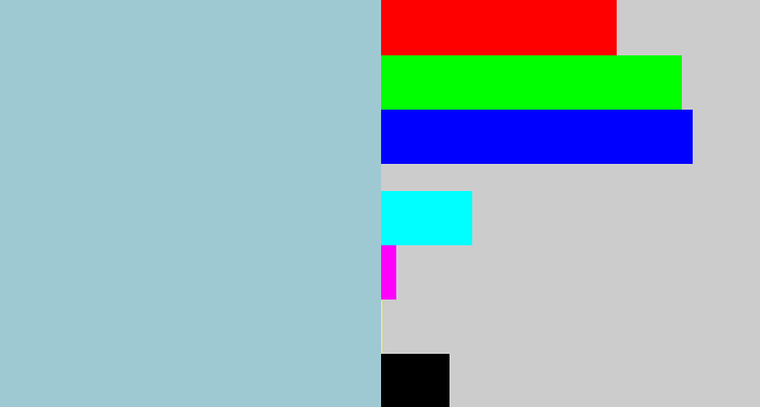 Hex color #9fc9d2 - light grey blue