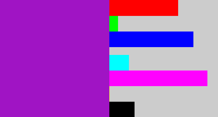 Hex color #a014c4 - barney