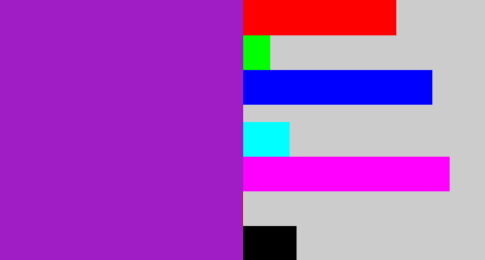 Hex color #a01dc6 - barney