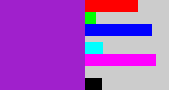 Hex color #a020cc - barney