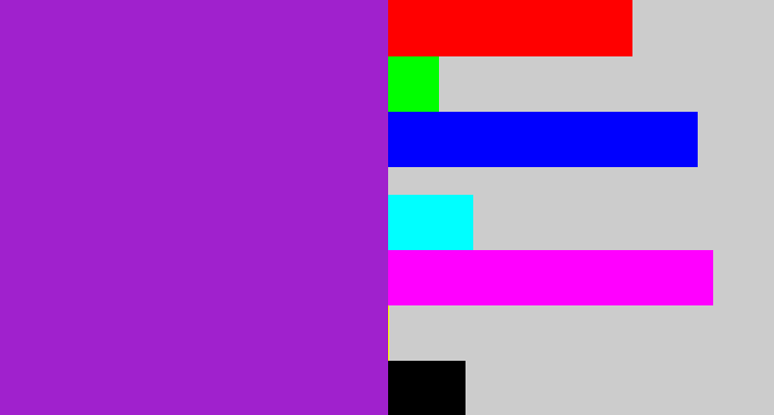 Hex color #a021cd - barney