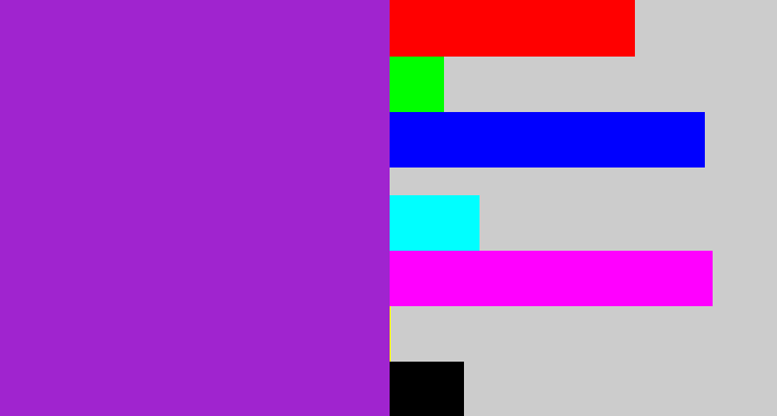 Hex color #a024cf - barney