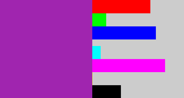 Hex color #a025af - barney