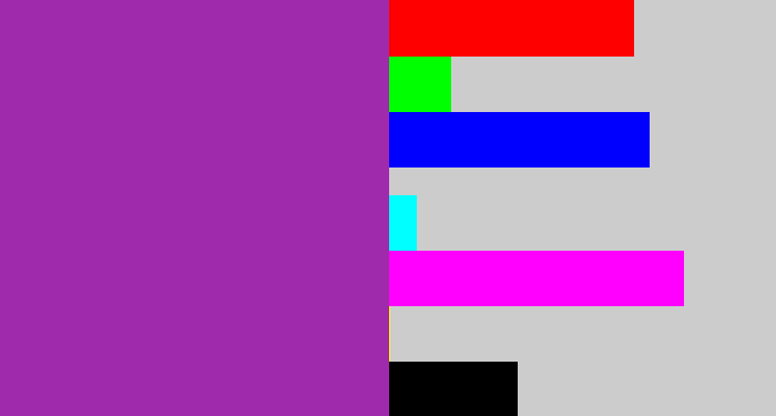 Hex color #a02aac - barney
