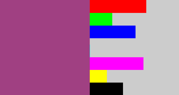 Hex color #a04082 - light plum