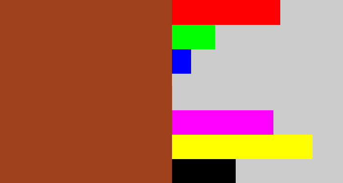 Hex color #a0411d - brick