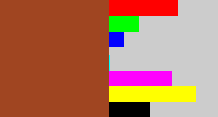 Hex color #a04521 - brick