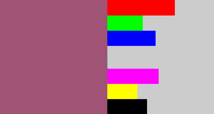 Hex color #a05374 - light plum