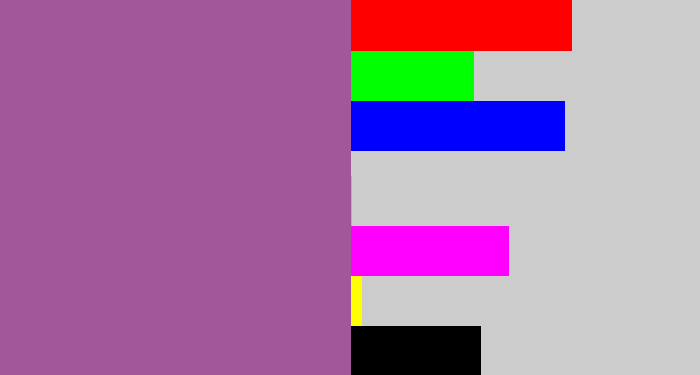 Hex color #a0589b - purpleish
