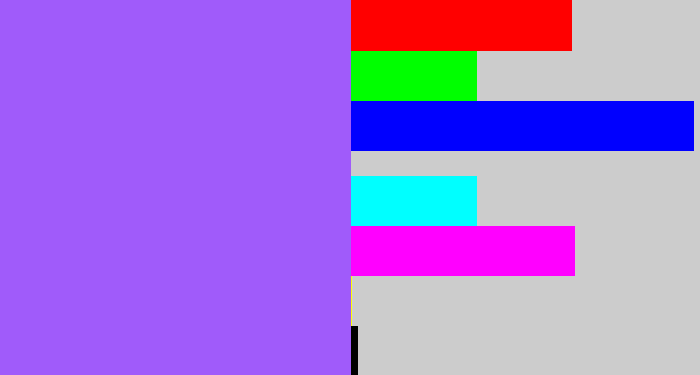 Hex color #a05bfa - lighter purple