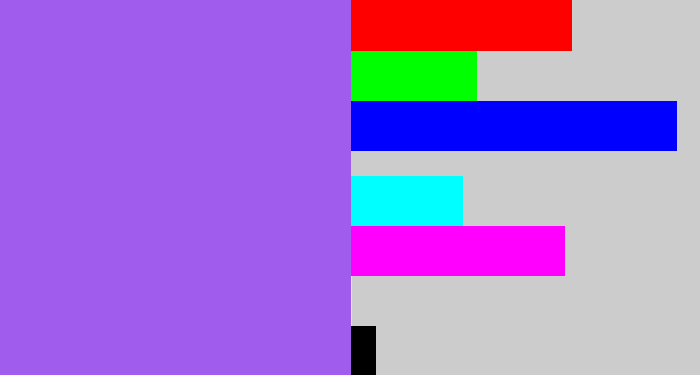 Hex color #a05cec - lighter purple