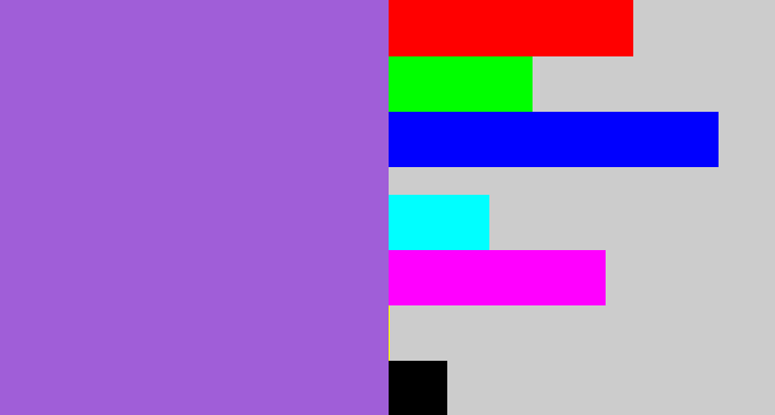 Hex color #a05ed8 - lightish purple