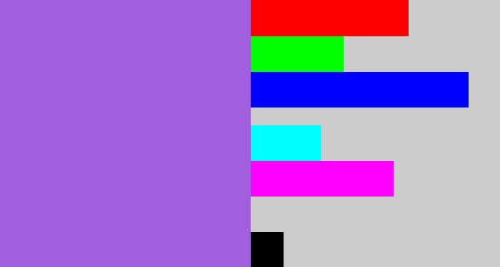 Hex color #a05fdf - lightish purple
