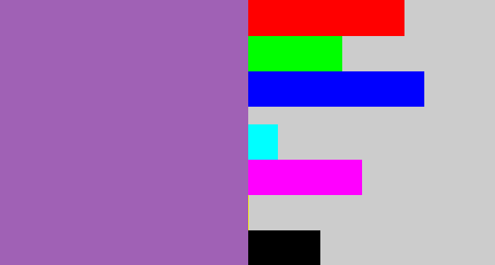 Hex color #a061b5 - amethyst
