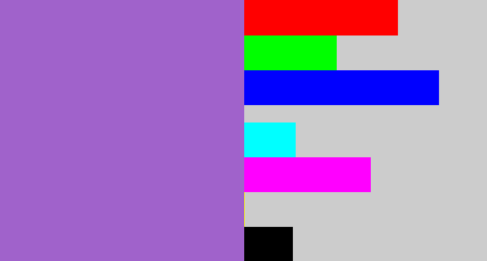Hex color #a062cb - amethyst