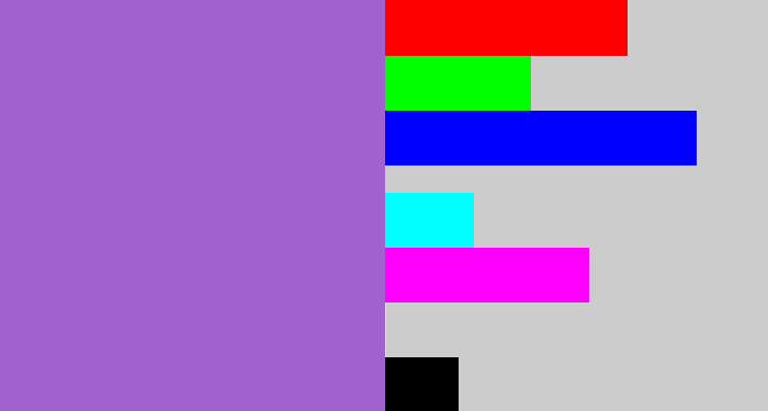 Hex color #a062cf - amethyst