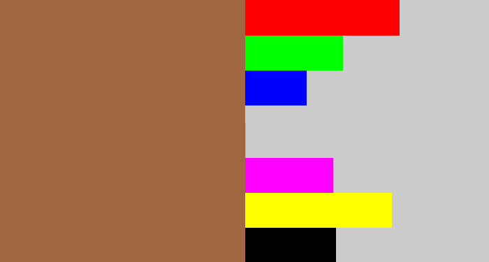 Hex color #a06740 - earth