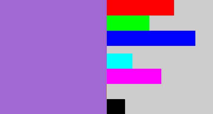 Hex color #a067d3 - amethyst