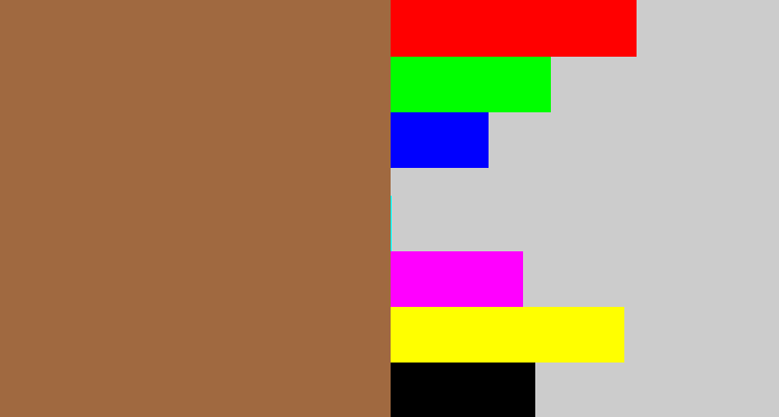 Hex color #a06940 - earth