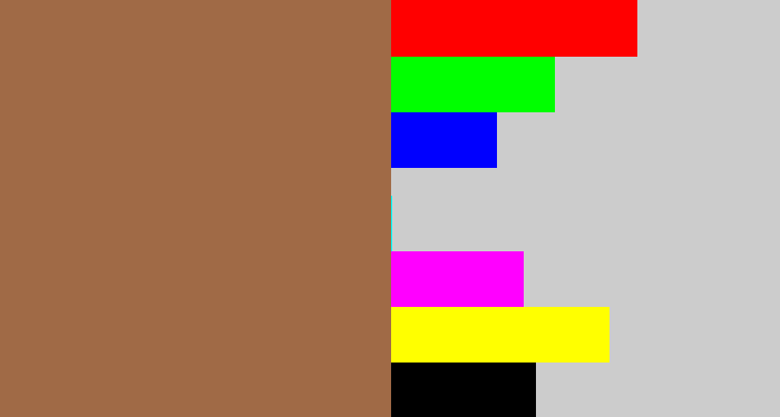 Hex color #a06a46 - earth